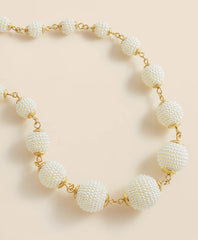 Gold-Toned Faux-Pearl-Sphere Necklace | Brooks Brothers for sale