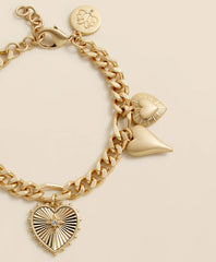 Gold-Toned Heart Charm Bracelet | Brooks Brothers on sale
