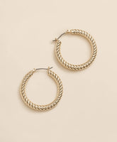 Gold-Plated Twisted Hoop Earrings | Brooks Brothers online