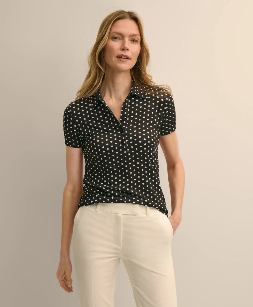 Jersey Dot-Print Polo Shirt | Brooks Brothers online