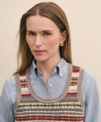 Lambswool Fair Isle Sweater Vest | Brooks Brothers online shop