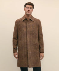 Lambswool Tattersall Balmacaan Coat | Brooks Brothers on sale