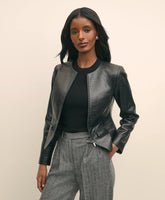 Leather Croc-Embossed Jacket | Brooks Brothers online