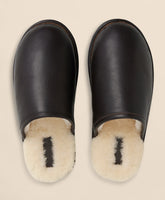 Leather Shearling Slippers | Brooks Brothers online