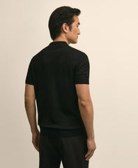 Lightweight Luxe All-Season Sweater, Johnny Collar | Brooks Brothers online shop