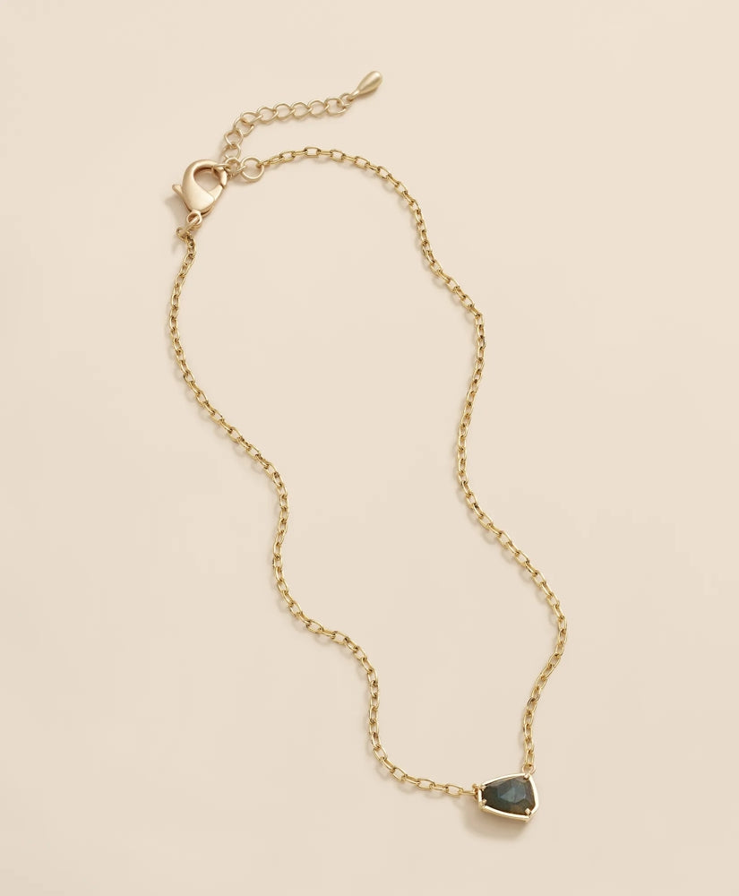 Loni Paul Asymmetrical Labradorite Bar Necklace in 14K Plated Gold | Brooks Brothers for sale