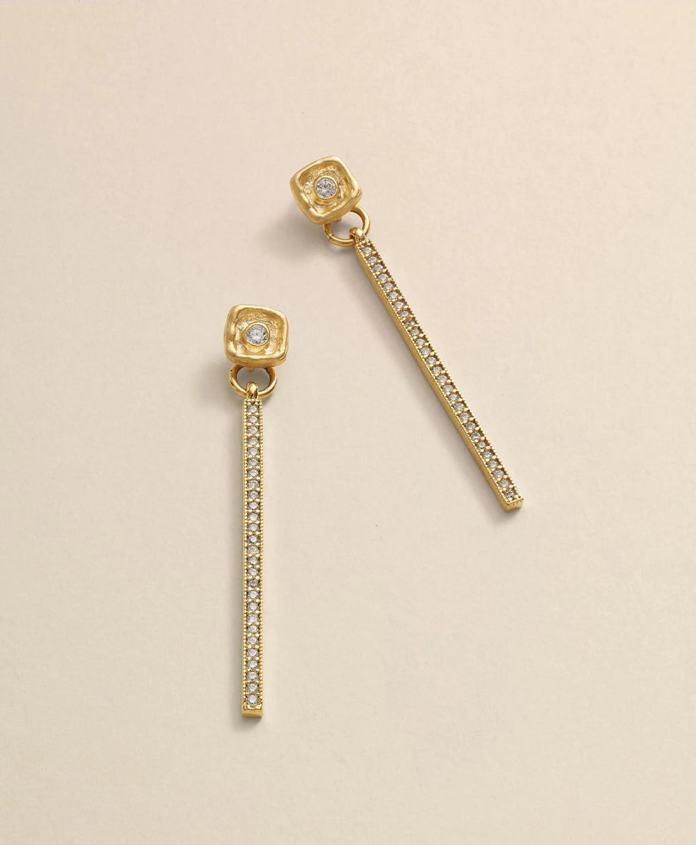 Loni Paul Crystal Bar Earrings in 14K Plated Gold | Brooks Brothers cheap