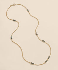 Loni Paul Labradorite Baguette Long Necklace in 14K Plated Gold | Brooks Brothers discount