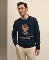 Men's Lunar New Year Merino Wool-Blend Intarsia Crewneck Sweater | Brooks Brothers for sale