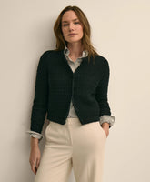 Mercerized Cotton Crochet Sweater Jacket | Brooks Brothers online