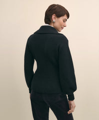Merino Wool Blend Peplum Zip Cardigan | Brooks Brothers sale
