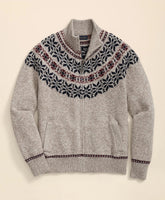 Merino Wool Fair Isle Zip Cardigan | Brooks Brothers for sale