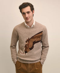 Merino Wool Intarsia Horse Motif Sweater | Brooks Brothers for sale