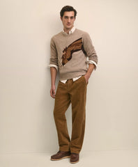 Merino Wool Intarsia Horse Motif Sweater | Brooks Brothers for sale