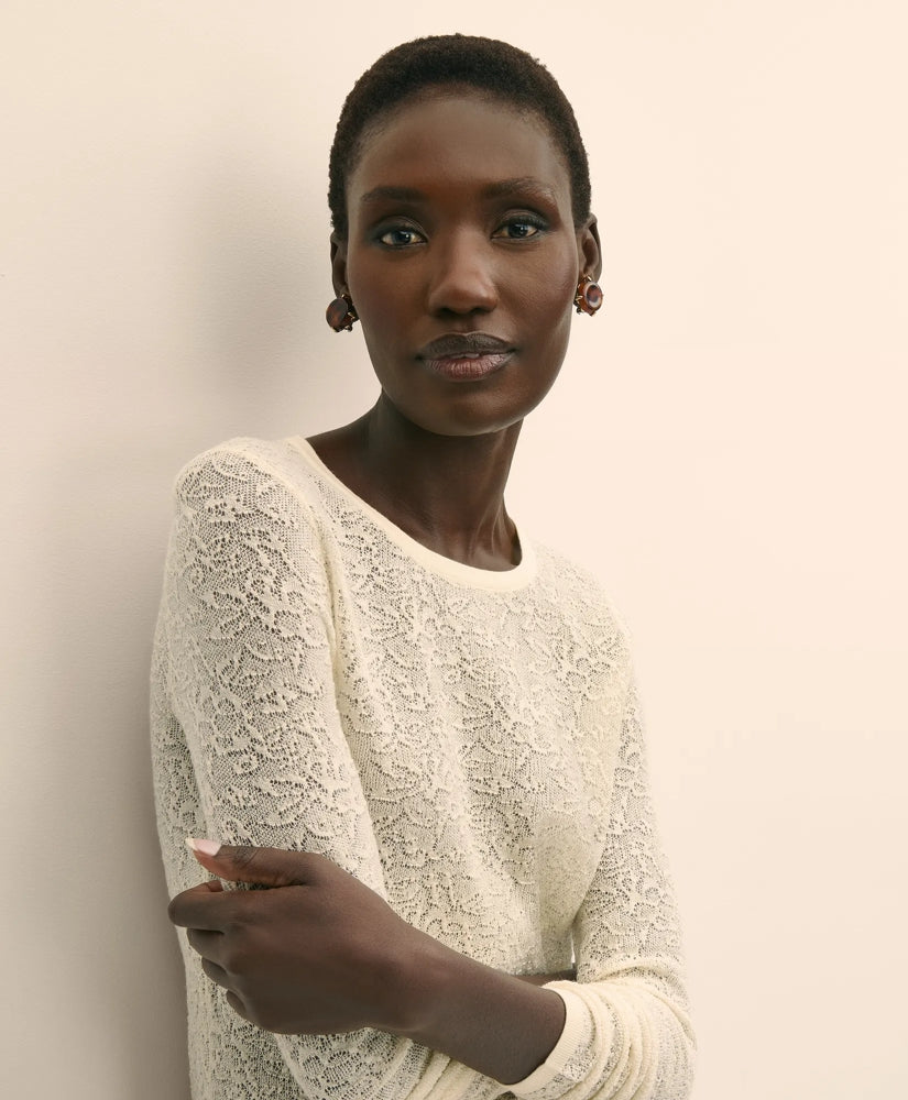 Merino Wool Lace Sweater | Brooks Brothers cheap