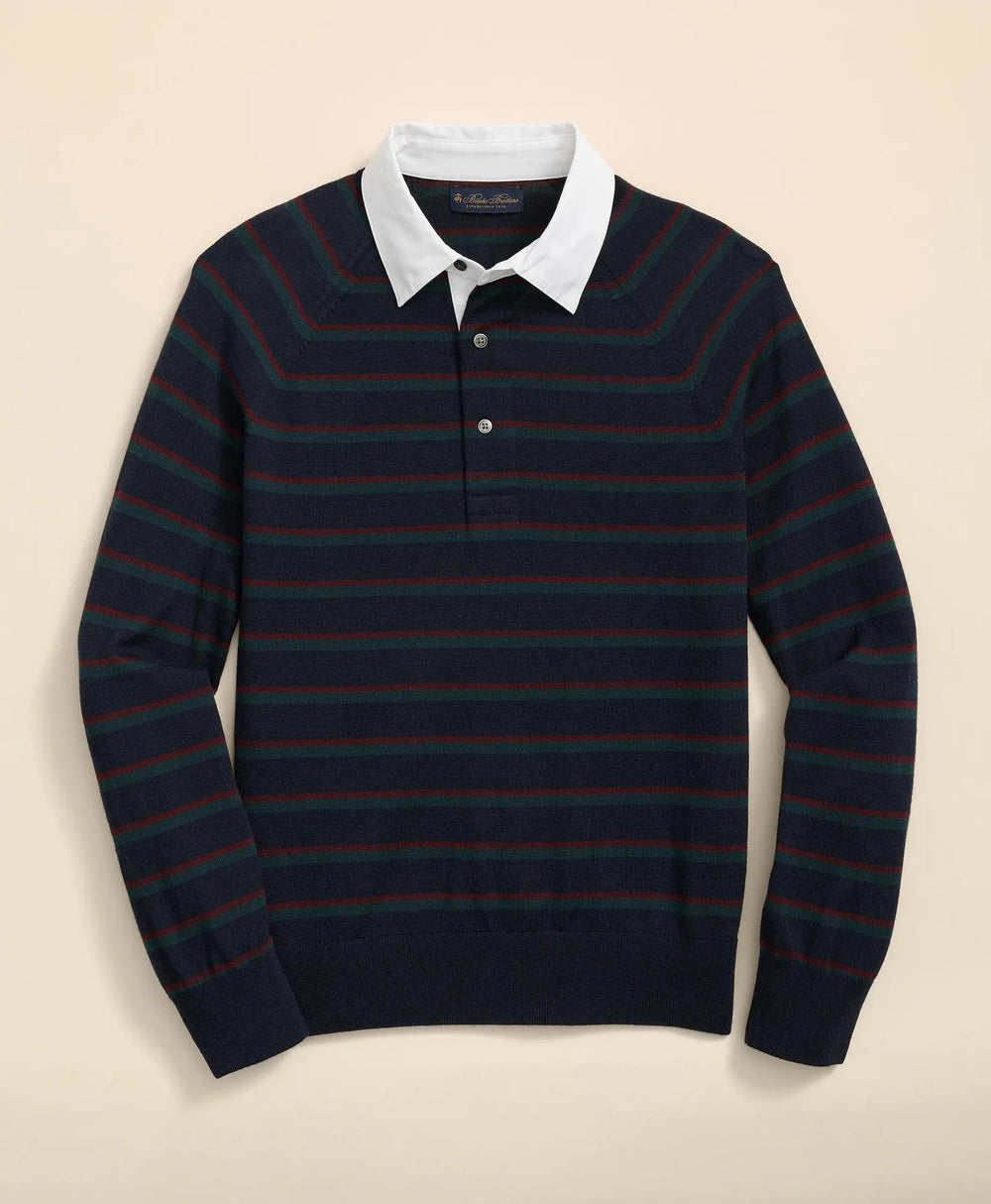 Merino Wool Rugby Sweater | Brooks Brothers for sale