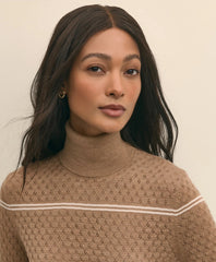 Merino Wool Striped Pointelle Turtleneck | Brooks Brothers online