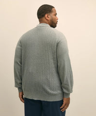 Mini-Cable Knit Polo Cardigan, Big & Tall | Brooks Brothers online