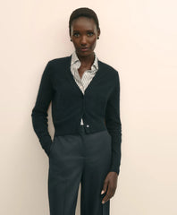 Wool-Cashmere Blend Cropped Cardigan | Brooks Brothers online shop