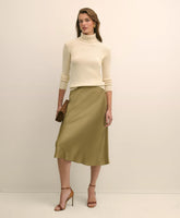 Viscose Bronze-Gold Slip Skirt | Brooks Brothers online shop