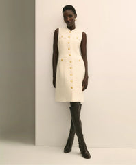 Boucle Sleeveless Button-Front Sheath Dress | Brooks Brothers online