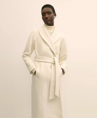 Wool Blend Shawl-Collar Wrap Coat | Brooks Brothers on sale