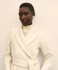Wool Blend Shawl-Collar Wrap Coat | Brooks Brothers on sale