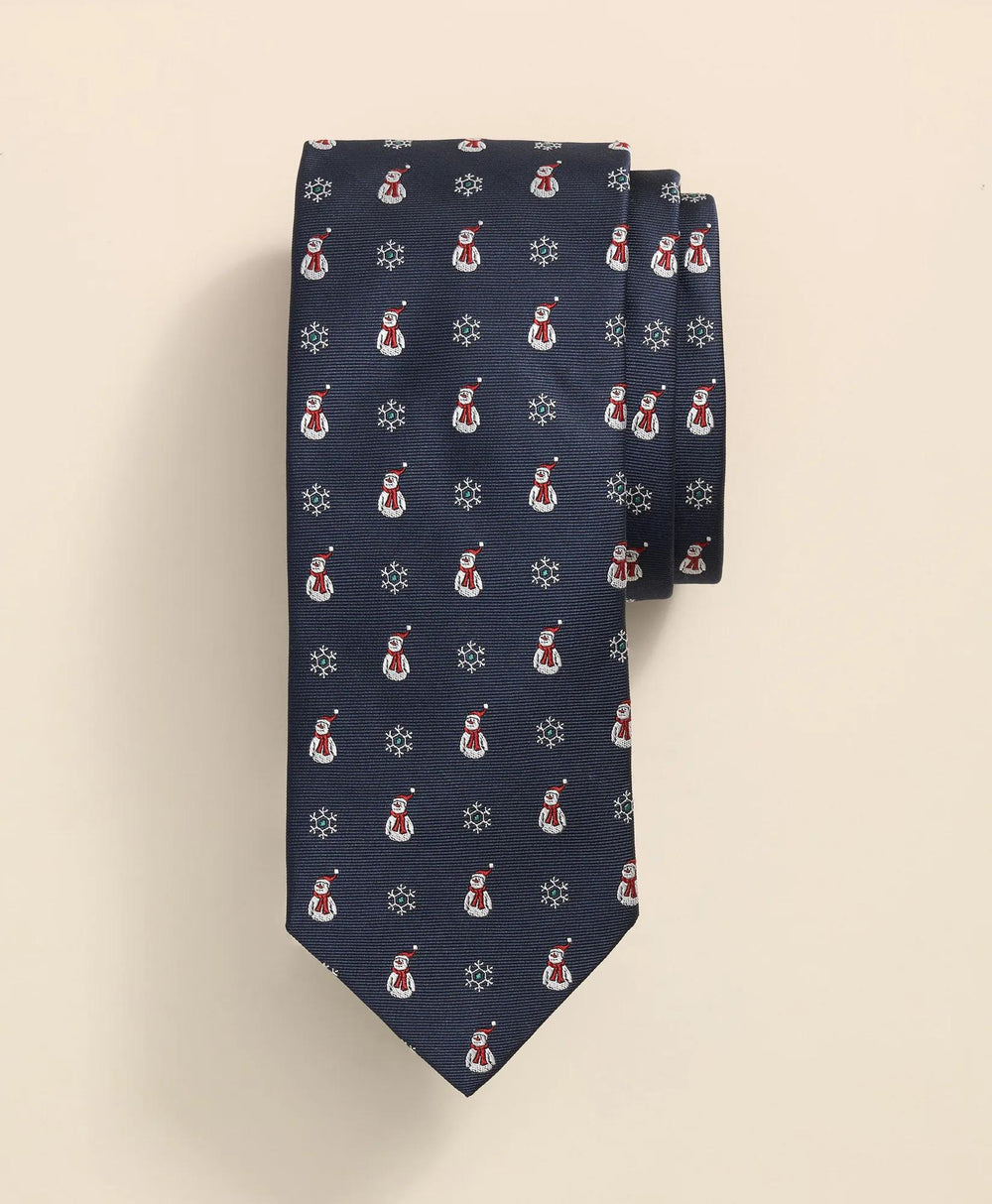 Silk Snowman Tie | Brooks Brothers discount