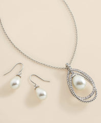 Orbital Interlocking Faux- Pearl and Crystal Set | Brooks Brothers on sale