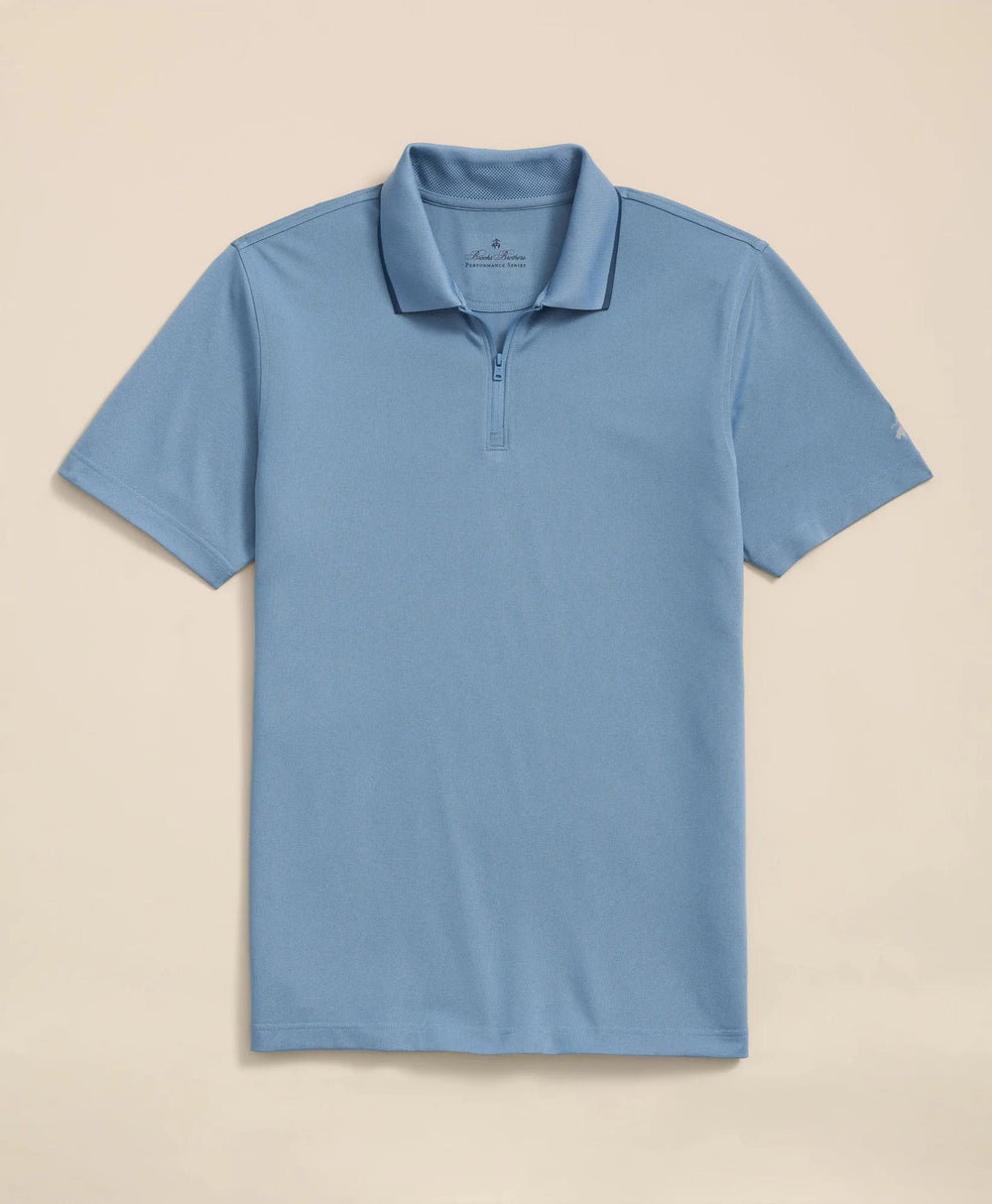 Performance Series Quarter-Zip Pique Polo Shirt | Brooks Brothers sale