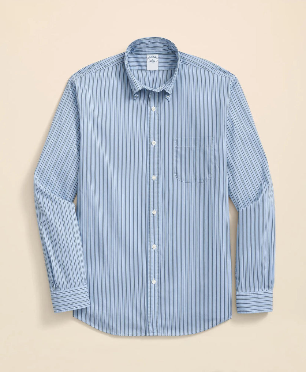 Performance Series Stretch Polo Button-Down Collar, Striped Sport Shirt | Brooks Brothers sale