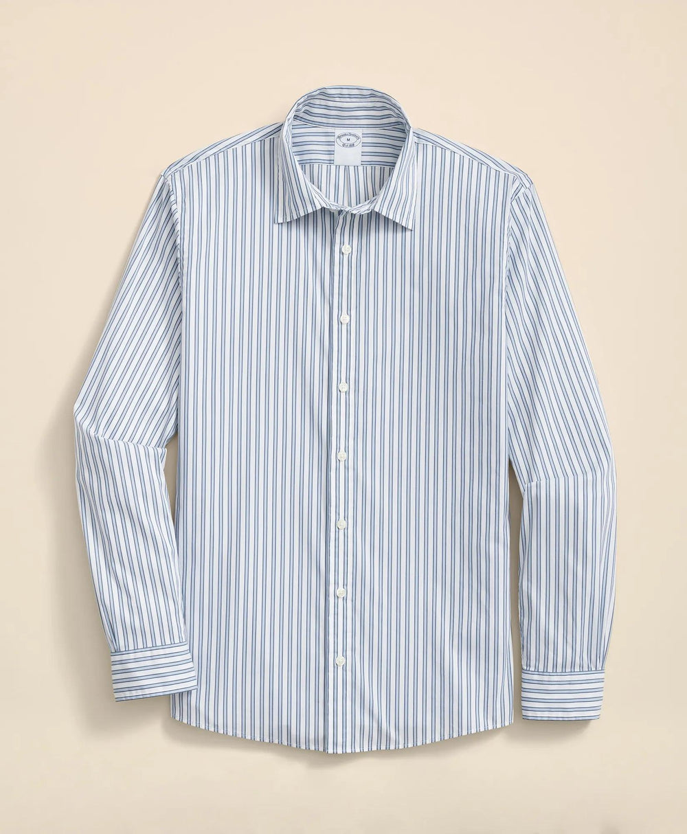 Performance Series Stretch Spread Collar, Striped Sport Shirt | Brooks Brothers for sale