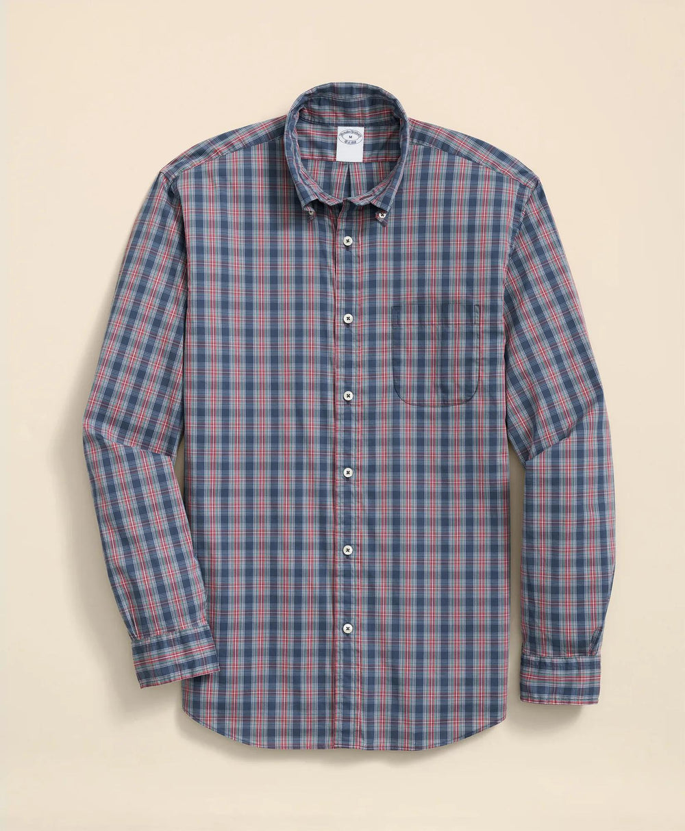 Performance Series Stretch Polo Button-Down Collar, Tartan Sport Shirt | Brooks Brothers online