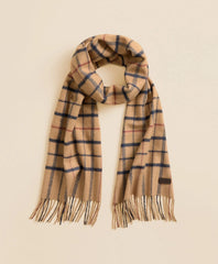 Plaid Camel Hair Windowpane Fringed Scarf | Brooks Brothers discount