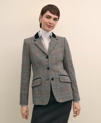 Plaid Shetland Wool Riding Jacket | Brooks Brothers online