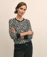 Leaf Print Cotton Cardigan | Brooks Brothers discount