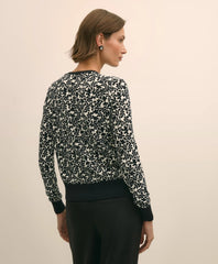 Leaf Print Cotton Cardigan | Brooks Brothers discount