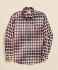 Portuguese Flannel Polo Button Down Collar, Multi-Check Shirt | Brooks Brothers discount