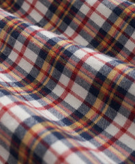 Portuguese Flannel Polo Button Down Collar, Multi-Check Shirt | Brooks Brothers discount