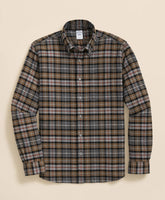Portuguese Flannel Polo Button Down Collar, Plaid Shirt | Brooks Brothers sale