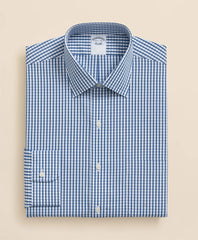 Pure Supima® Cotton Regular-Finish Ainsley Collar, Check Dress Shirt | Brooks Brothers online shop
