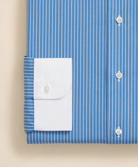 Pure Supima® Cotton Regular-Finish Ainsley Collar, Ground Stripe Dress Shirt | Brooks Brothers online shop