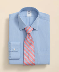 Pure Supima® Cotton Regular-Finish, Ainsley Collar Micro Check Dress Shirt | Brooks Brothers online