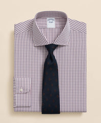 Pure Supima® Cotton Regular-Finish English Spread Collar, Micro Check Dress Shirt | Brooks Brothers online