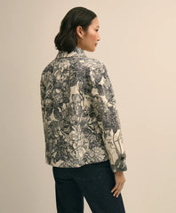 Relaxed Cotton Twill Floral Jacket | Brooks Brothers sale