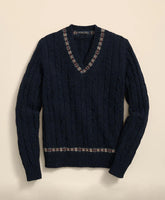 Shetland Wool Fair-Isle Tipped Archive Tennis Sweater | Brooks Brothers for sale