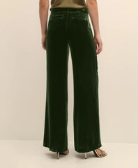 Silk Blend Drapey Velvet Wide-Leg Trouser | Brooks Brothers on sale