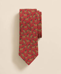 Silk Equestrian Motif Tie | Brooks Brothers sale