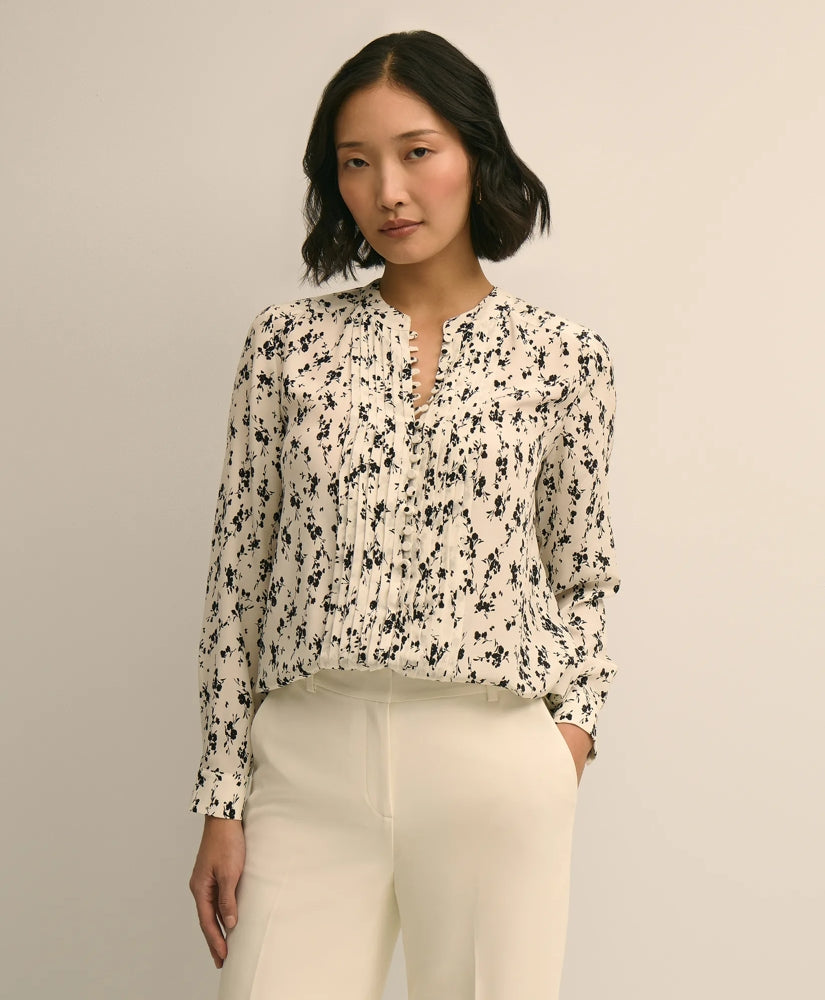 Silk Floral Print Blouse | Brooks Brothers cheap