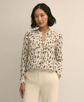 Silk Floral Print Blouse | Brooks Brothers cheap